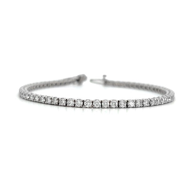 14K White Gold Diamond Tennis Bracelet 4.00cttw