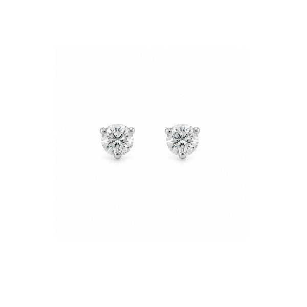 14K White Gold Natural Diamond Stud Earrings 0.18cttw