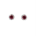 Load image into Gallery viewer, Ruby and Diamond Earrings