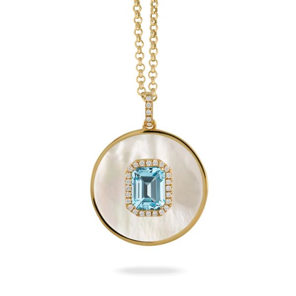 Blue Topaz Medallion