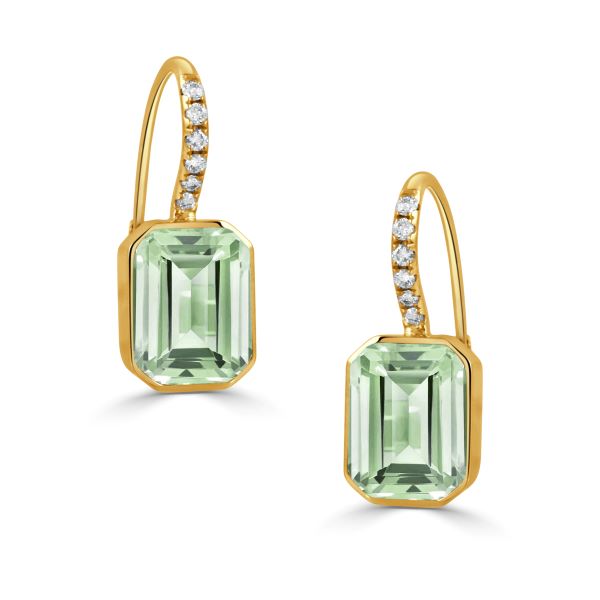 Green Amethyst Earrings