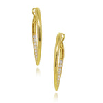 Load image into Gallery viewer, 14zk Yellow Gold Diamond Hoop Earrings
