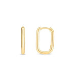 Load image into Gallery viewer, 14K Yellow Gold Paperclip Hoops
