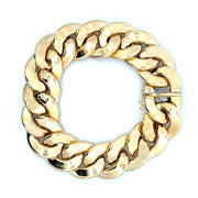 ESTATE Vintage 14K Yellow Gold Wide Curb Bracelet