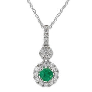 Emerald and Diamond Pendant