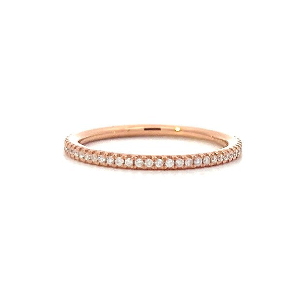 18K Rose Gold Diamond Eternity Band 0.20cttw