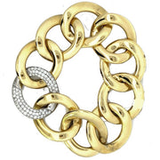 Chunky Gold and Diamond Bracelet
