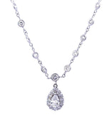 Load image into Gallery viewer, Pear Diamond Pendant Necklace
