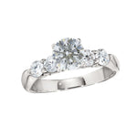 Load image into Gallery viewer, Side Stone Diamond Engagement Ring
