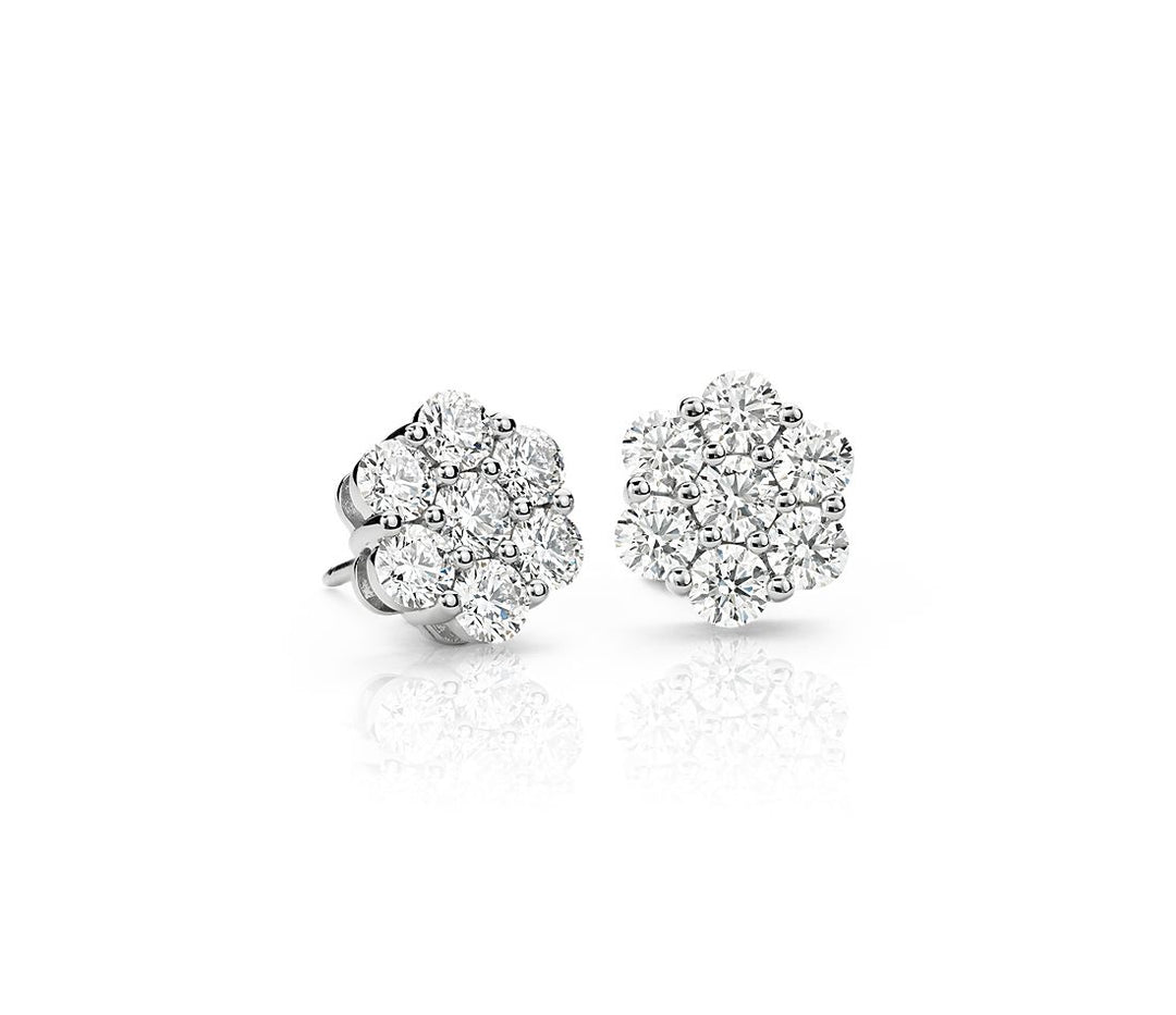 Diamond Cluster Earrings