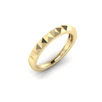 Load image into Gallery viewer, 14K Yellow Gold Pyramid Faceted Ring