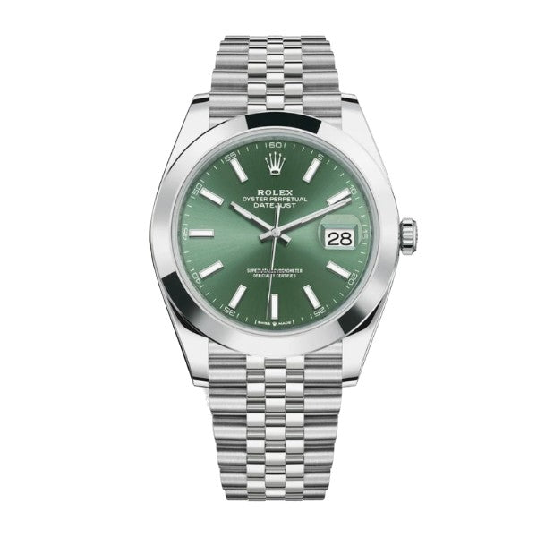 Pre-Owned Rolex Datejust Mint Green 41mm Model 126300