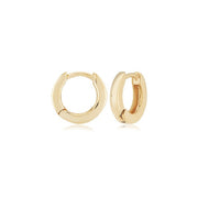 14K Yellow Gold Huggie Hoop Earring