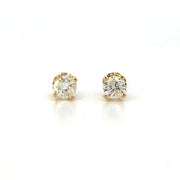 14K Yellow Gold Natural Diamond Stud Earrings 0.25cttw