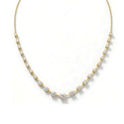 14K Yellow Gold Graduated Diamond Necklace