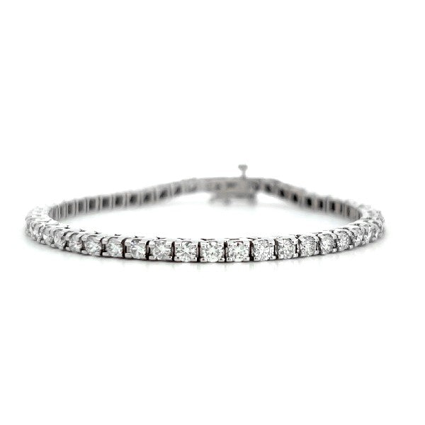 14K White Gold Diamond Tennis Bracelet 3.90cttw