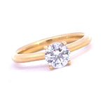 Load image into Gallery viewer, MEMOIRE 18K Yellow Gold Solitaire Engagement Ring
