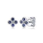 Load image into Gallery viewer, Sapphire and Diamond Earrings
