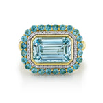 Load image into Gallery viewer, Tourmaline and Emerald Ring
