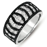 Load image into Gallery viewer, Black and White Diamond Fashion Ring