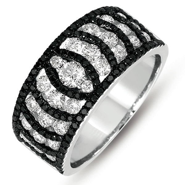 Black and White Diamond Fashion Ring