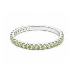 Load image into Gallery viewer, 14K White Gold Peridot Stackable Ring