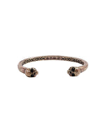 Load image into Gallery viewer, Brass Skull Cuff with Black Diamonds