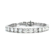14K White Gold Lab-Grown Diamond Tennis Bracelet 15.00ct