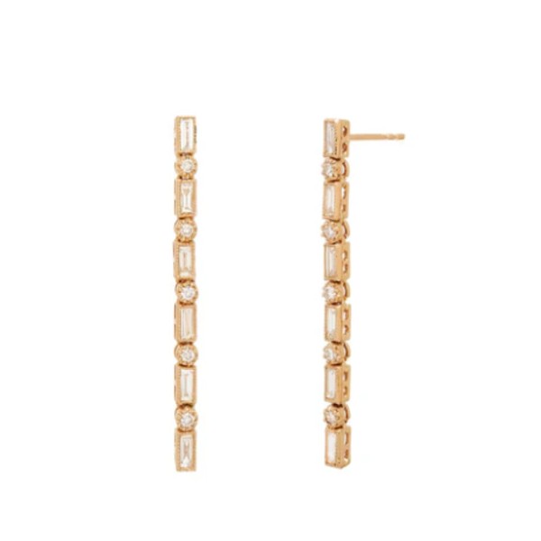 SETHI COUTURE 18K Yellow Gold Lucy White Diamond Earrings