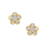 SETHI COUTURE 18K Yellow Gold Tuilerie White Diamond Stud Earrings