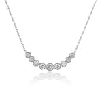 Load image into Gallery viewer, 18K White Gold Diamond Hexagon Necklace
