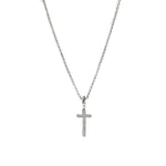 Load image into Gallery viewer, JOHN HARDY Essential Silver Diamond Pave&#39; Cross Necklace
