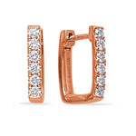 Load image into Gallery viewer, Square Hoop Diamond Earrings
