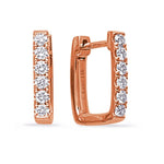 Load image into Gallery viewer, Square Hoop Diamond Earrings
