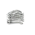 Load image into Gallery viewer, 18K White Gold Diamond Coil Ring - FINAL SALE
