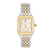 MICHELE Deco Mid Two-Tone Diamond Dial Watch