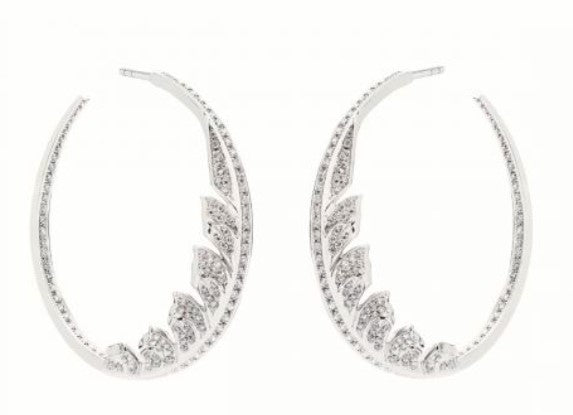 STEPHEN WEBSTER Magnipheasant Pave Hoop Earrings