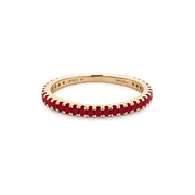 14K Yellow Gold Ruby Stackable Ring