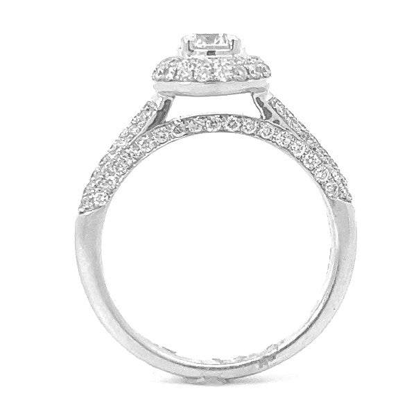 Diamond Halo Engagement Ring - Proposal Ready