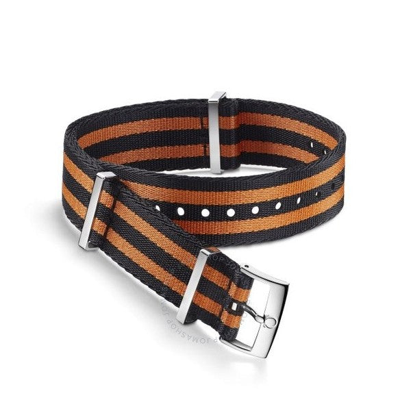 OMEGA NATO Orange and Black Strip 19-20mm