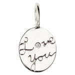 Load image into Gallery viewer, HEATHER B MOORE Sterling Silver Love You Charm With Diamond
