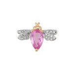 Load image into Gallery viewer, Honey Bee Pink Sapphire and Diamond Earring  - Single
