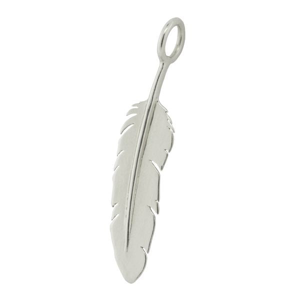 HEATHER B. MOORE Silver Feather Charm