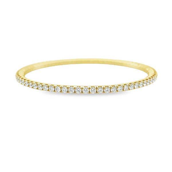 DEMEGLIO 18K Yellow Gold Stretch Diamond Tennis Bracelet