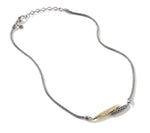 Load image into Gallery viewer, Classic Chain Hammered Two-Tone Mini Chain Necklace
