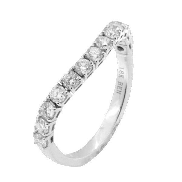 Flexible Contoured Diamond Wedding Band