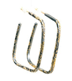 Load image into Gallery viewer, KATE MALLER Slice Square Hoop Earrings
