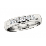 Load image into Gallery viewer, 5-Stone Diamond Wedding or Anniversary Band 0.46CT
