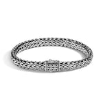 Load image into Gallery viewer, Men&#39;s Classic Chain 6.5mm Silver Icon Bracelet
