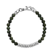 JOHN VARVATOS Simit Sterling Silver Jade Beaded Single-Strand Bracelet, 6mm